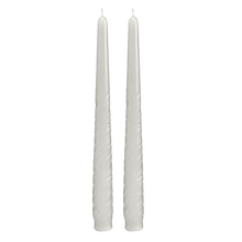 Load image into Gallery viewer, Maya Set of 2 White Sculpted Candles